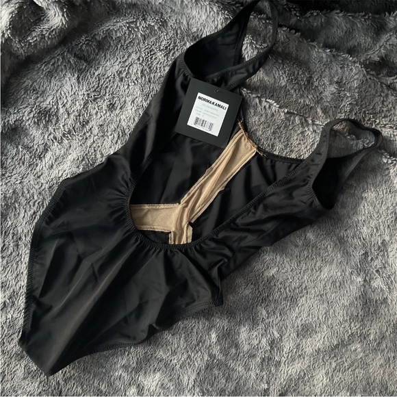Norma Kamali Women Super Low Back Nude Mesh Mio Swimsuit 1-Piece Black XS S L - Picture 13 of 16
